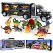 Wholesale - Dinosaur Truck Carrier Toy - 12 Dinosaur Figures for Boys C/P 18, UPC: 850030620538